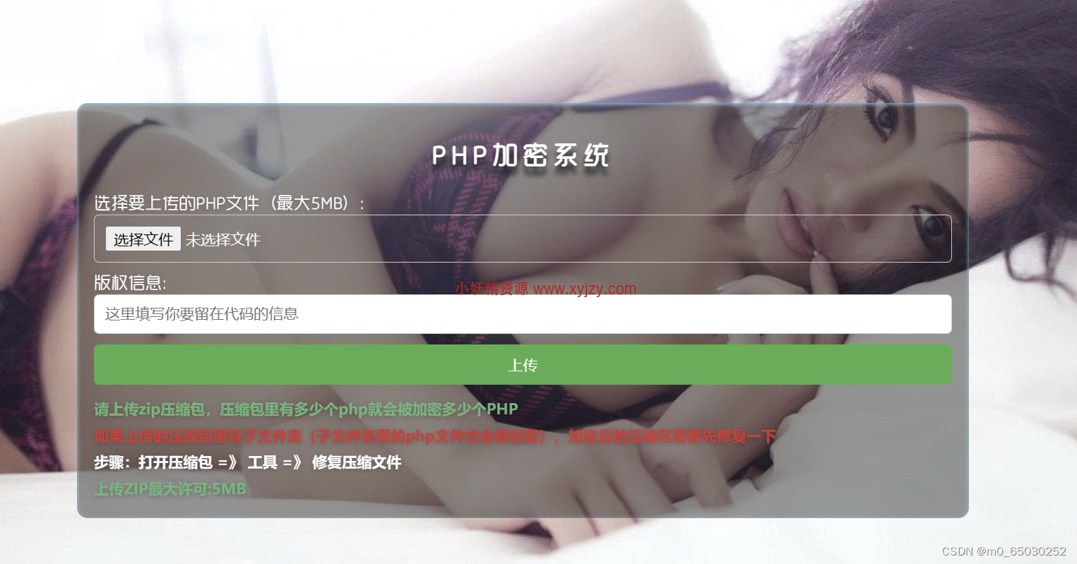 php项目加密源码-小妖精资源网-免费技术教程、游戏、软件、建站源码下载